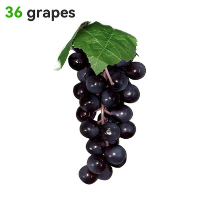 Mesterséges gyümölcs-szőlő-szimulált szőlőfürtök Élethű hamis gyümölcsök Műanyag műgyümölcs-díszek esküvői kellékekhez