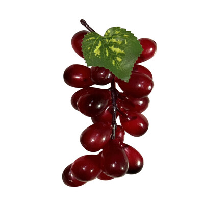 Mesterséges gyümölcs-szőlő-szimulált szőlőfürtök Élethű hamis gyümölcsök Műanyag műgyümölcs-díszek esküvői kellékekhez