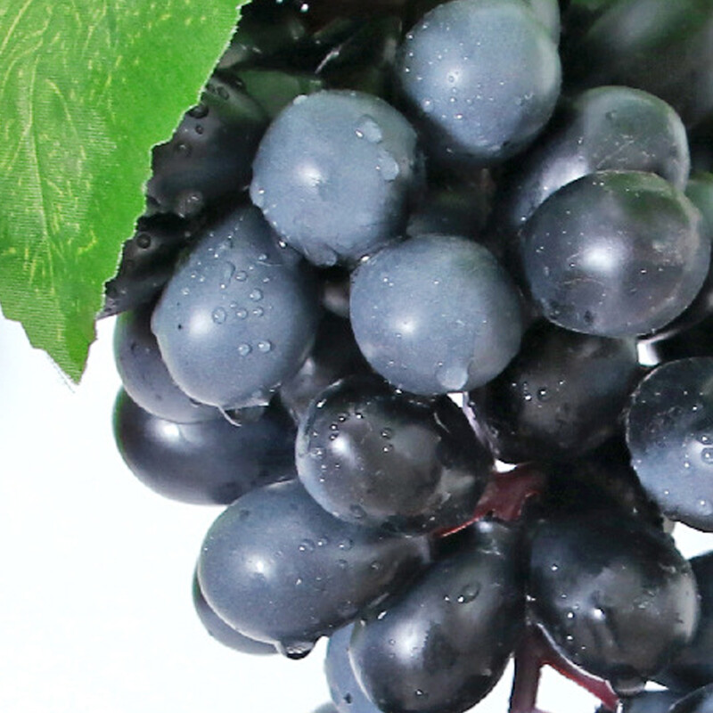 Mesterséges gyümölcs-szőlő-szimulált szőlőfürtök Élethű hamis gyümölcsök Műanyag műgyümölcs-díszek esküvői kellékekhez