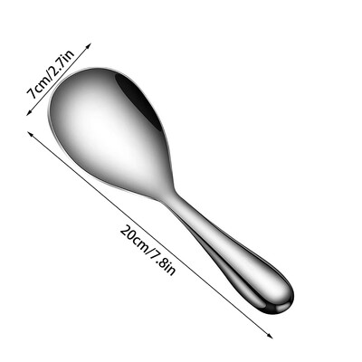1 db sűrített rozsdamentes acél rizskanál fogantyúval, tapadásmentes főzőlapáttal nagy adagolókanál rizses konyhai eszközökhöz