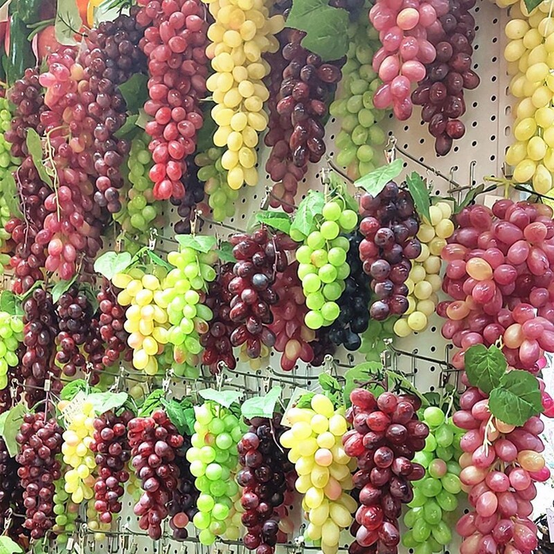 [ READY STOCK ] Mākslīgie vīnogu augļi mājas dekoratīvie vīnogu fotografēšanas rekvizīti kāzu ballīšu dekorēšanai