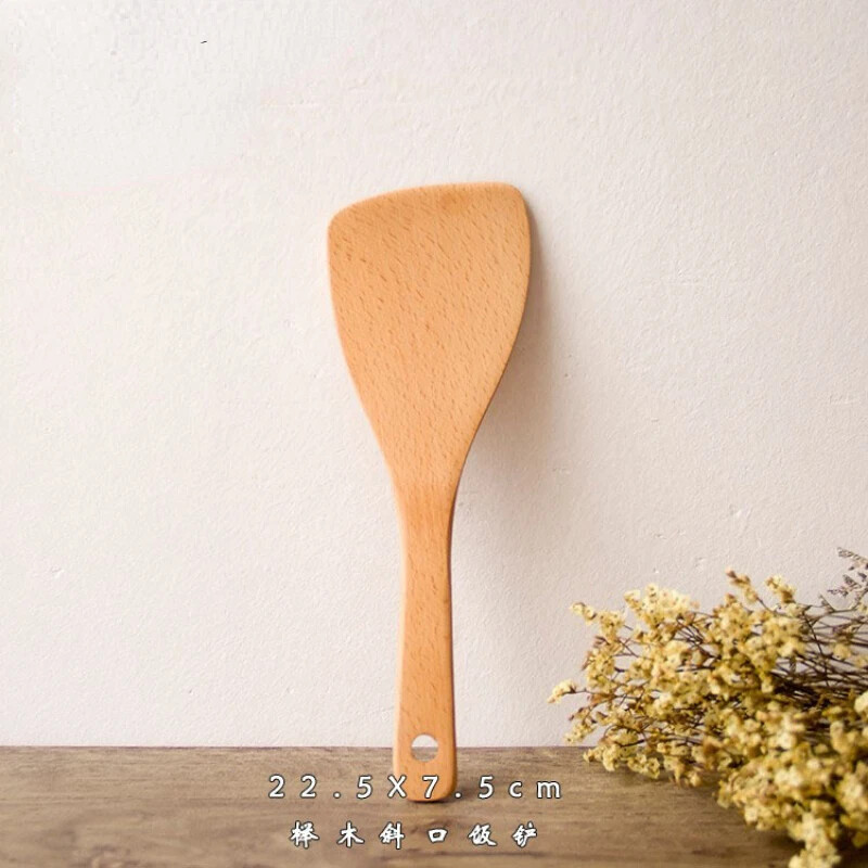 3 féle fa rizslapátos kanál Kiváló minőségű rizslapát Sushi rizslapát étkészlet kanál étkészlet konyhai kütyük