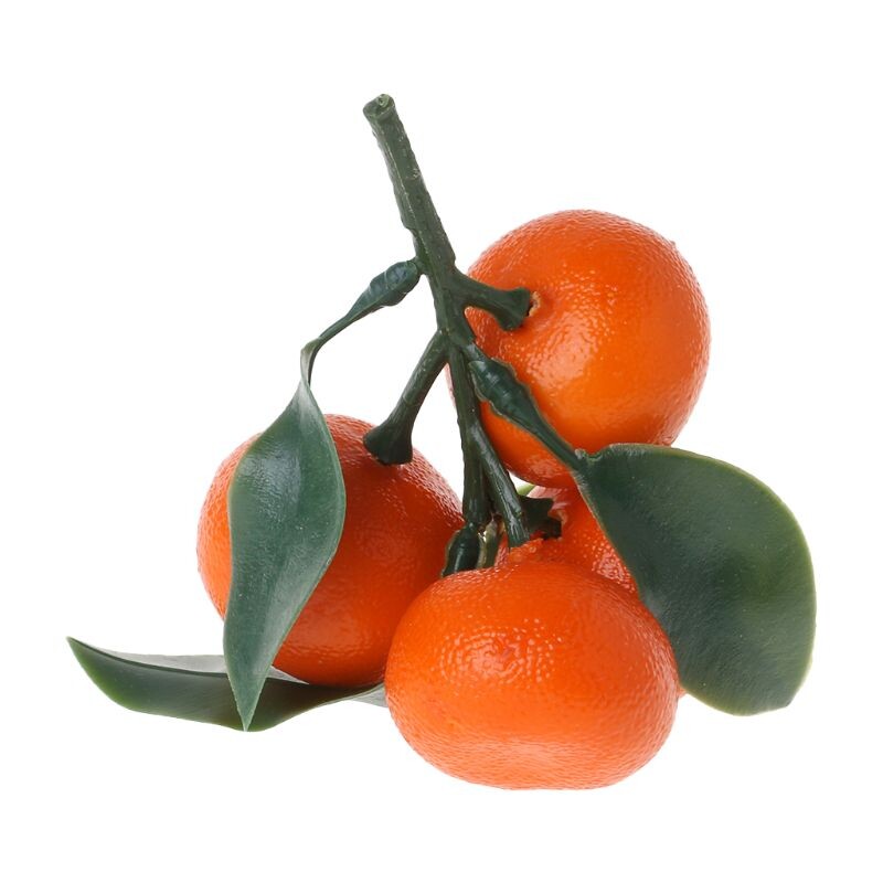 Valósághű, élethű mesterséges mandarin gyümölcs narancs Hamis kijelző ételdekoráció Otthoni parti dekoráció