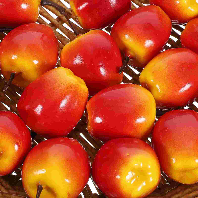 20 db szimulált kis modellek modellkészlet mesterséges alma modellek szimulációs modellek hamis díszhab élethű otthon