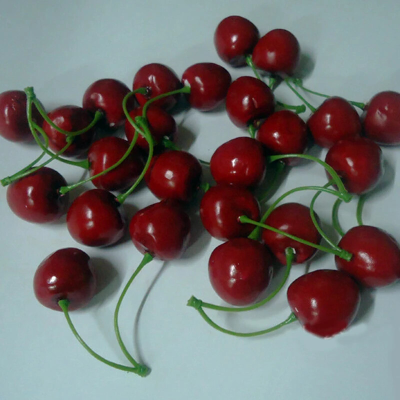 Egyfejű mesterséges cseresznye műgyümölcs modell szimuláció cseresznye dísz ételfotózás kellékek lakberendezési parti kellékek gyerekeknek