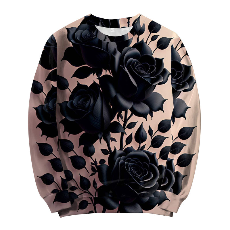 Valentīna dienas sērijas 3D digitālās drukas džemperis ar apkakli