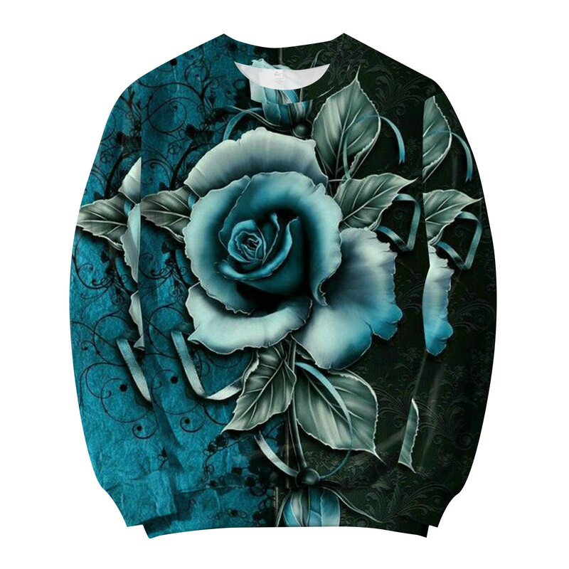 Valentīna dienas sērijas 3D digitālās drukas džemperis ar apkakli