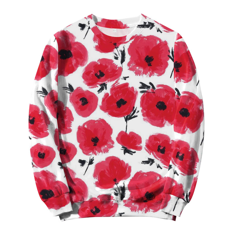 Valentīna dienas sērijas 3D digitālās drukas džemperis ar apkakli