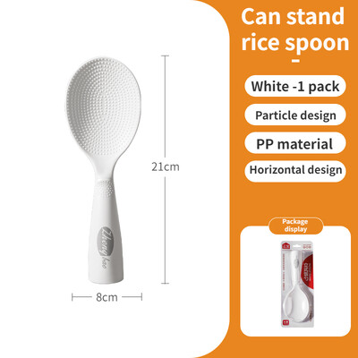 Zackoo piekārta, nepiedegoša rīsu karote, stāvoša plastmasas rīsu vārīšanas lāpsta Plīts Lāpstiņa Galda piederumi Virtuves gatavošanas piederumi