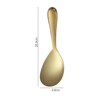 304 Nerūsējošā tērauda rīsu karote ar garu rokturi, bieza plīts liekšķere Daudzfunkcionāli galda piederumi bufetes tipa servēšanas karotes virtuves galda piederumi