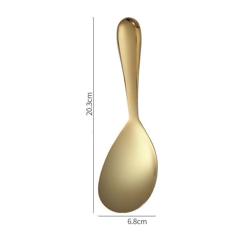 304 Nerūsējošā tērauda rīsu karote ar garu rokturi, bieza plīts liekšķere Daudzfunkcionāli galda piederumi bufetes tipa servēšanas karotes virtuves galda piederumi