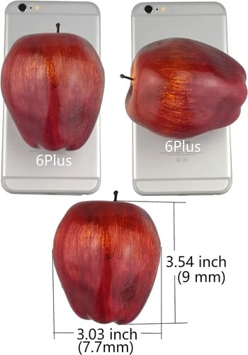 Τεχνητά ζωντανά φρούτα μήλου για διακόσμηση σπιτιού, πλαστικά κόκκινα νόστιμα μήλα, φωτογραφία κουζίνας και γαμήλιου πάρτι, 8 τεμ.