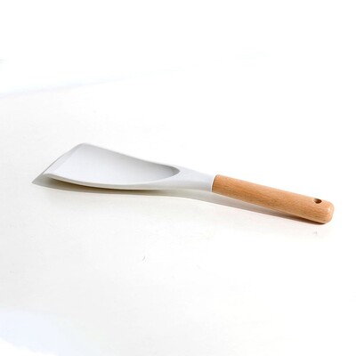Környezetbarát szilikon rizskanál fa nyél, tapadásmentes rizsfőző lapát étel főzőkanál Konyhai kiegészítők