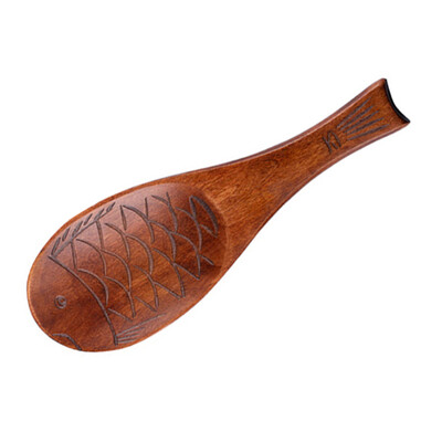 Ryžių šaukštas Virtuvė Medinis šaukštas Ryžių samtelis Japoniškas virtuvės samtelis Serviravimo šaukštas Žuvies formos ryžių viryklės šaukštas Virtuvės priedai