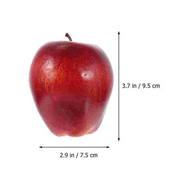 6 бр. Фалшиви ябълки Орнамент Изкуствена симулация Изкуствен модел на плод на червена змия