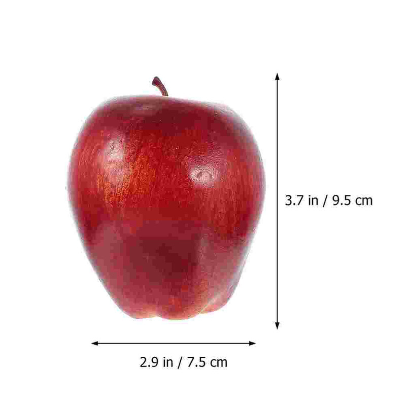 6 db Fake Apples Dísz Faux Simulation Red Snake Fruit Model Artificial
