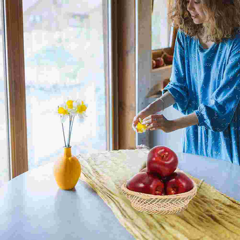 6 db Fake Apples Dísz Faux Simulation Red Snake Fruit Model Artificial