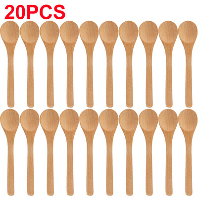 1/30db Fakanalak Hosszú nyelű Kávés Tej teáskanál Fűszerkanalak Fagylalt Mézes Kanalak Otthoni Konyhai Evőeszköz