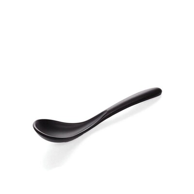 Leveskanál fekete matt merőkanál műanyag japán stílusú Melamin konyhai étkészlet esésgátló kanál 8 stílus kapható 30E