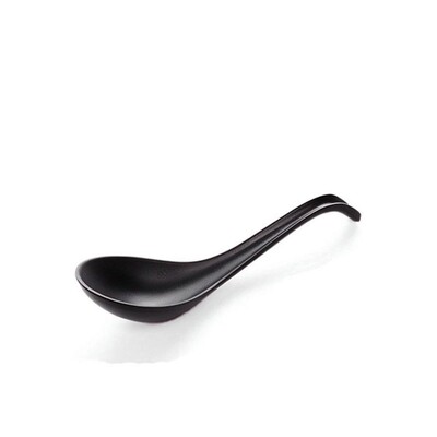 Leveskanál fekete matt merőkanál műanyag japán stílusú Melamin konyhai étkészlet esésgátló kanál 8 stílus kapható 30E