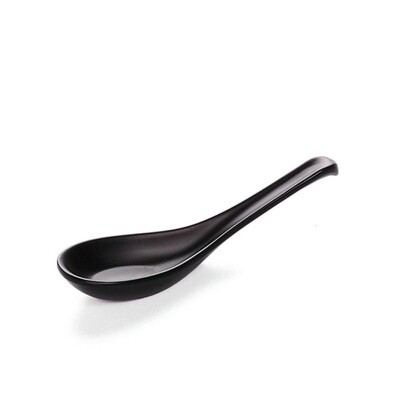 Leveskanál fekete matt merőkanál műanyag japán stílusú Melamin konyhai étkészlet esésgátló kanál 8 stílus kapható 30E