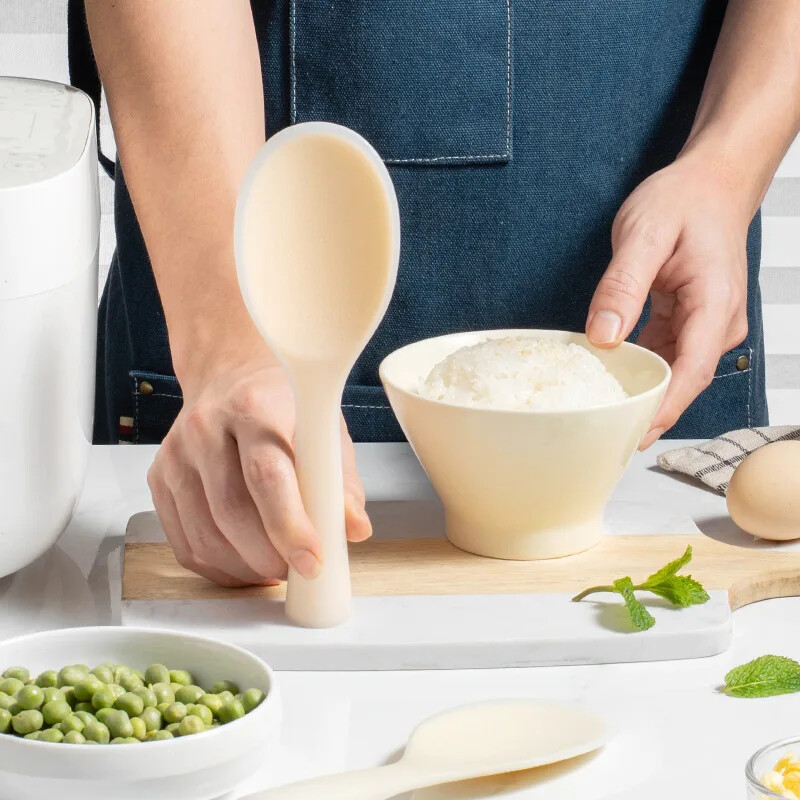 4 db szilikon rizskanál rizsfőző tálaló kanalak tapadásmentes spatula háztartási magas hőmérsékletű élelmiszerlapát konyhai edények