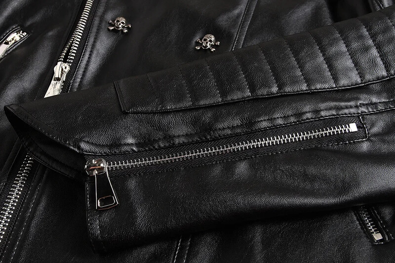 Divat férfi bőrkabát Cari motoros bőrkabát Slim Fit Harley bőrkabát férfi ruházat