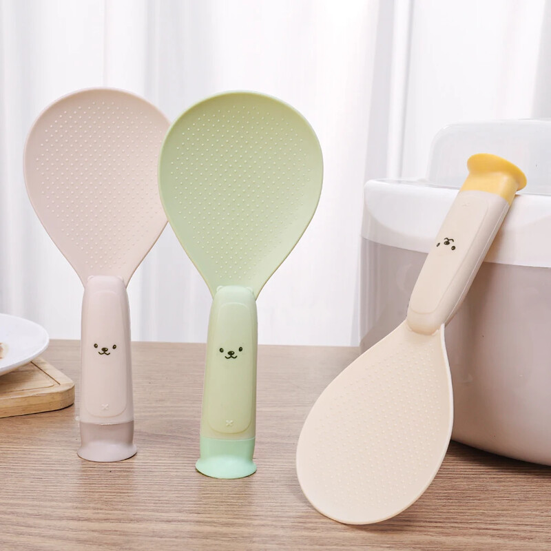 Új rizskanál tapadásmentes tapadásmentes tapadókorongos konzervdoboz, hosszú nyelű rizslapát Hőálló konyhai étkészlet