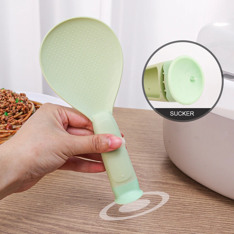 Új rizskanál tapadásmentes tapadásmentes tapadókorongos konzervdoboz, hosszú nyelű rizslapát Hőálló konyhai étkészlet