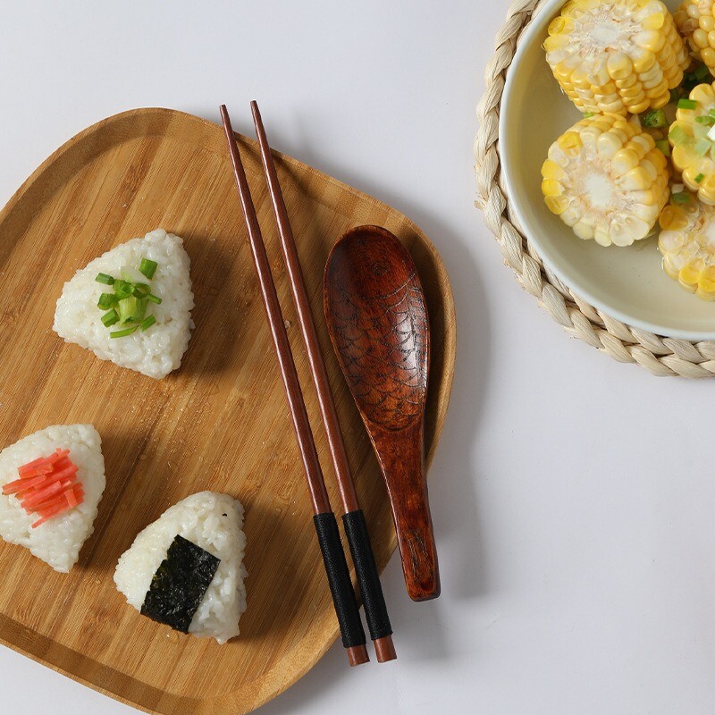 6db Fakanál Nanmu Old Lakkos étkészlet Kreatív Háztartás Kicsi