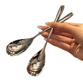 Στρογγυλό δίχτυ κουταλιού από ανοξείδωτο χάλυβα Κόκκινο Χρυσό Βραδινό Μακρύ Λαβή Ανακατεύοντας Κουτάλια Επιδόρπιο Επιτραπέζια σκεύη Αξεσουάρ κουζίνας