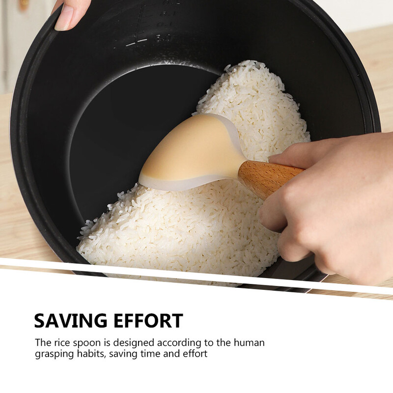 Főzőkanál szilikon rizskanál konyhai kütyü szilikagél tapadásmentes lapátlapát