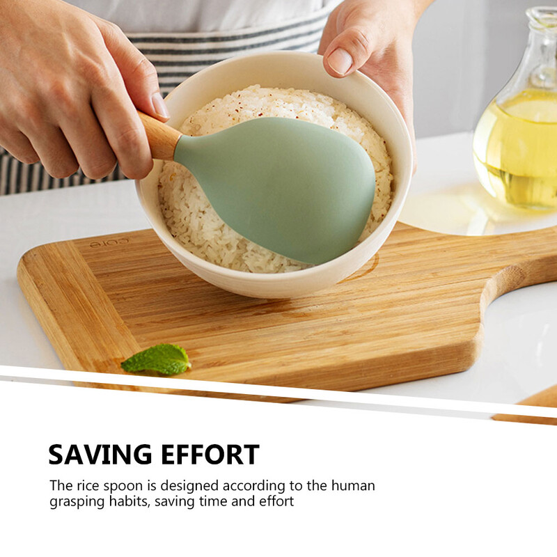 Főzőkanál szilikon rizskanál konyhai kütyü szilikagél tapadásmentes lapátlapát