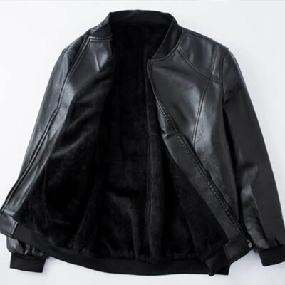 Șapcă de baseball clasică pentru bărbați Jachetă din piele PU la modă Ocazional la modă Îmbrăcăminte în stil toamnă/iarnă Îmbrăcăminte exterioară pentru bărbați