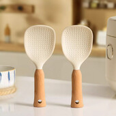 Vertikalus medinis ryžių šaukštas! Atsistoja ant stalviršio ir išsprendžia problemą, kai nėra kur dėti ryžių šaukšto!