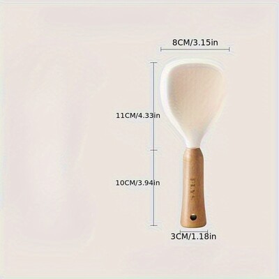 Vertikalus medinis ryžių šaukštas! Atsistoja ant stalviršio ir išsprendžia problemą, kai nėra kur dėti ryžių šaukšto!