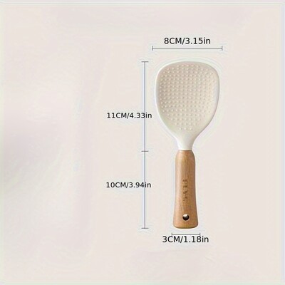 Vertikalus medinis ryžių šaukštas! Atsistoja ant stalviršio ir išsprendžia problemą, kai nėra kur dėti ryžių šaukšto!