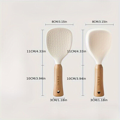 Vertikalus medinis ryžių šaukštas! Atsistoja ant stalviršio ir išsprendžia problemą, kai nėra kur dėti ryžių šaukšto!