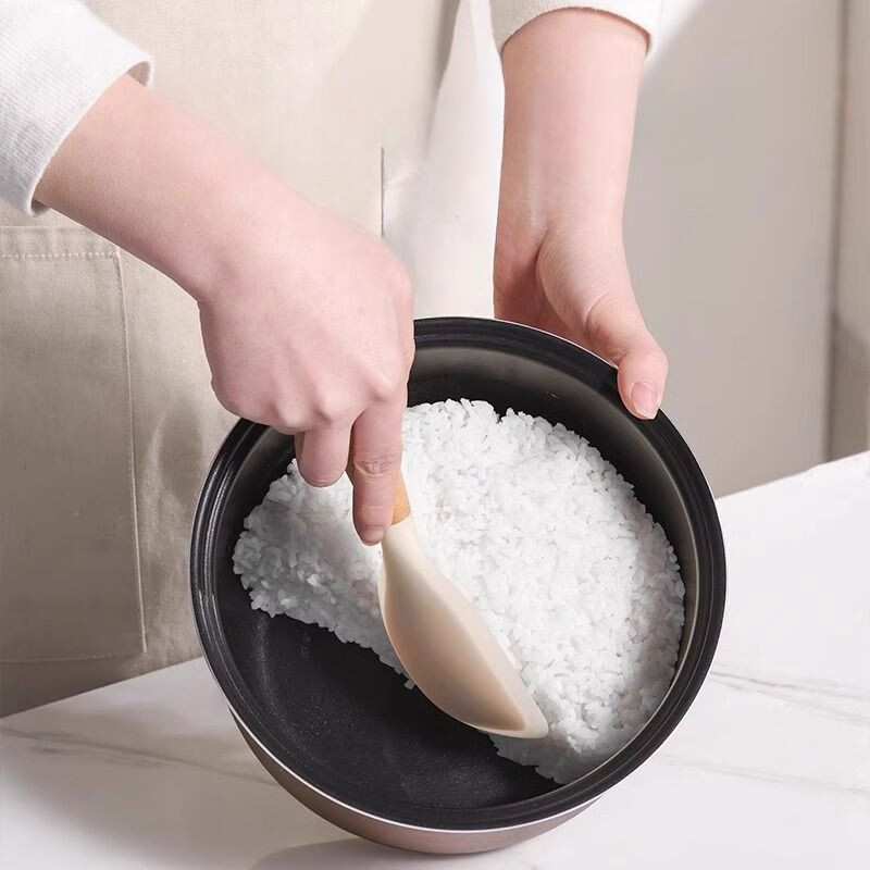 Vertikalus medinis ryžių šaukštas! Atsistoja ant stalviršio ir išsprendžia problemą, kai nėra kur dėti ryžių šaukšto!