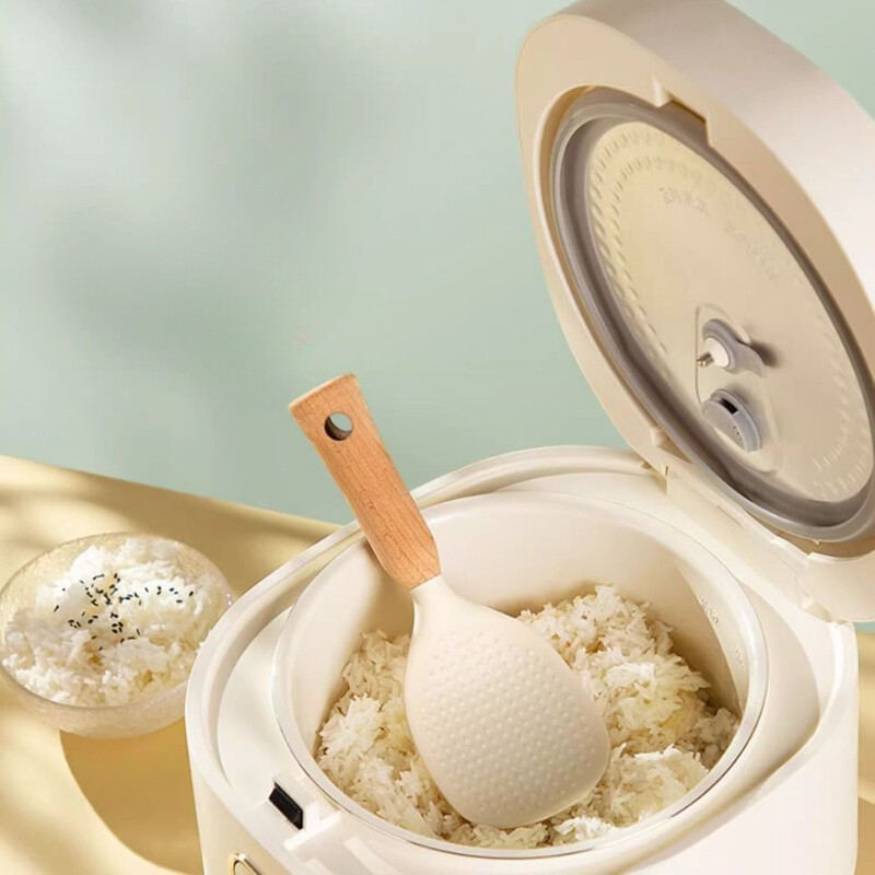 Vertikalus medinis ryžių šaukštas! Atsistoja ant stalviršio ir išsprendžia problemą, kai nėra kur dėti ryžių šaukšto!