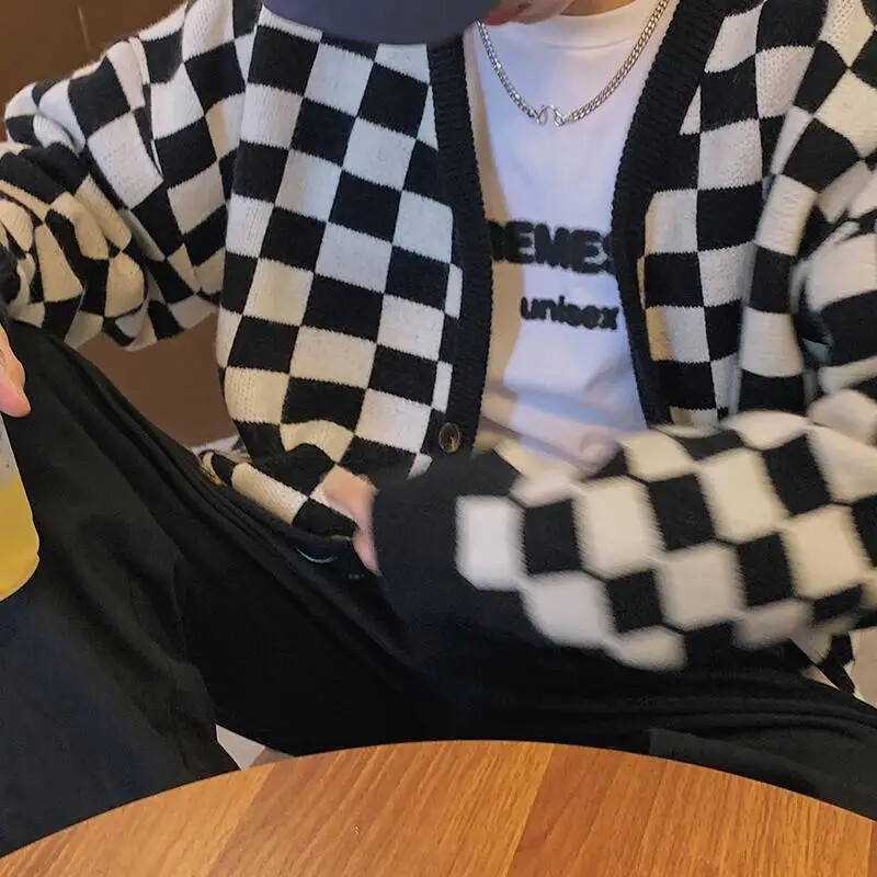 V kaklo Vyriški drabužiai Megzti megztiniai vyrams Žalias languotas megztinis Juodi džemperiai Išpardavimas Vilna A Mode T marškinėliai Šilti Korėjos Ruduo S Linksmybės