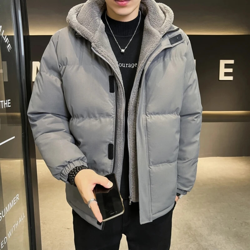 Nagy méretű 8XL téli kapucnis meleg férfi parkok minőségi kültéri szélálló férfi pamut ruházat cipzáras egyszínű férfi dzseki