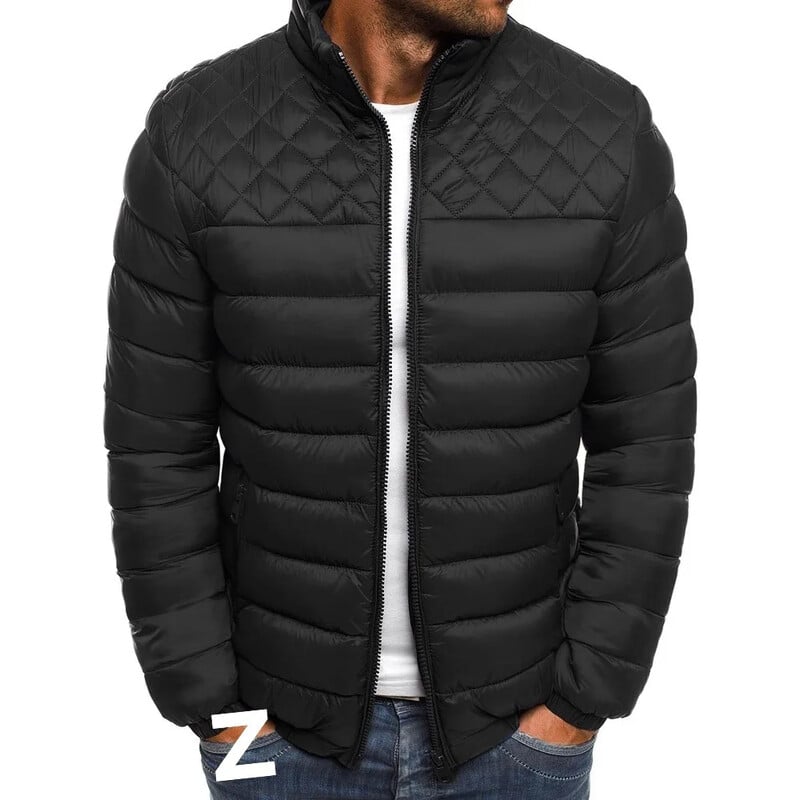Pārdodu ātri vīriešu kokvilnas mētelis vienkrāsains statīvs apkakle ikdienišķa silta kokvilnas polsterēta jaka moderns modes virsdrēbes parkas