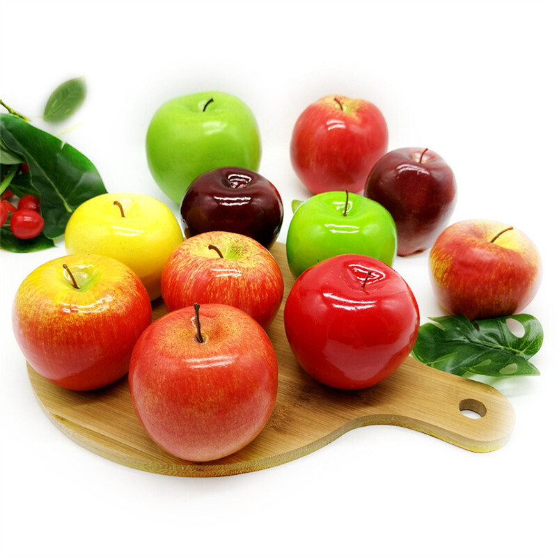 1db karácsonyi alma karácsonyi dekoráció szimuláció gyümölcs alma mesterséges piros alma otthoni konyha Navidad újévi dekoráció