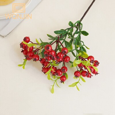 Művirág Gyümölcs Bogyók Hamis növények Dekoráció Karácsonyi Bogyók Hab Virágok Esküvő Otthon Asztaldísz