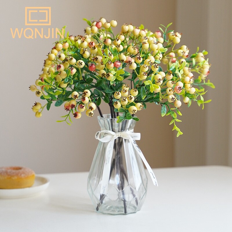 Művirág Gyümölcs Bogyók Hamis növények Dekoráció Karácsonyi Bogyók Hab Virágok Esküvő Otthon Asztaldísz