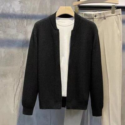 Kötött pulóver Férfi Kardigán Kabát Ikon Gomb Férfi Ruha Kabát V nyakú Fekete zsebekkel Legkeresettebb termékek 2024 Jumperek X