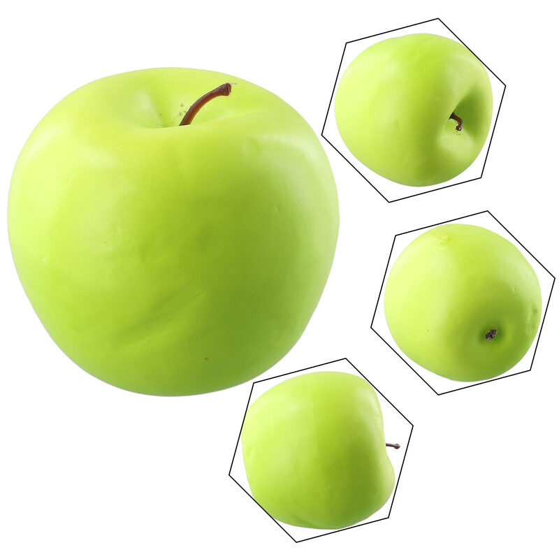 Mesterséges gyümölcsök szimulációja almák műanyag dekoratív gyümölcsök hamis gyümölcsök zöld piros alma konyhai parti lakberendezési fotó kellékek