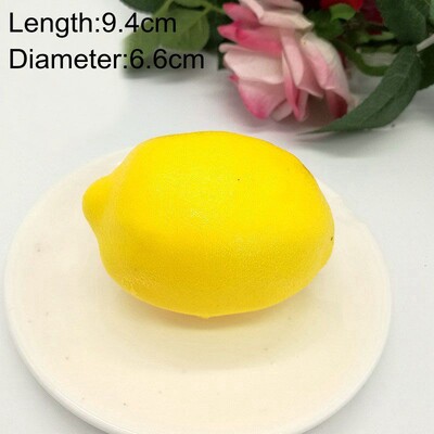 Dekoratyvinis putplastis netikras vaisius obuolys citrinas persikas apelsinas plastikinis dirbtinis vaisius namų dekoravimui.