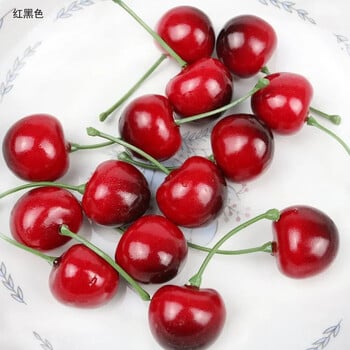 30Pcs Simulation Cherry Fake Cherry Ornament Craft Model τεχνητών φρούτων Food Photography Props Διακόσμηση σπιτιού Διακόσμηση σπιτιού